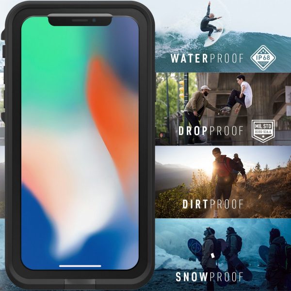 LifeProof FRE Series Case for Apple iPhone X Black Asphalt - Image 2